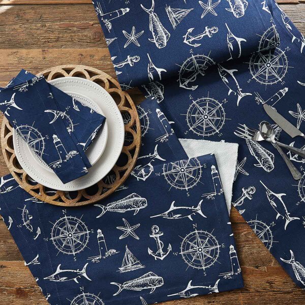 Captain's Quarters Napkin Navy SplitP